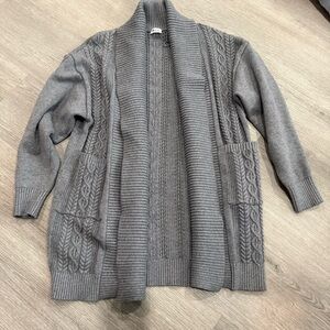 ZYIA Active Gray Ribbed Sweater